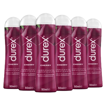 Lubricantes Durex Lote x6 50ml, para sexo seguro. Descubre el tuyo y disfruta. Original, Calor, Frescor. Fresa y Perfect Connection