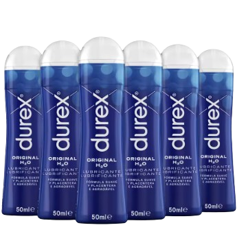 Lubricantes Durex Lote x6 50ml, para sexo seguro. Descubre el tuyo y disfruta. Original, Calor, Frescor. Fresa y Perfect Connection